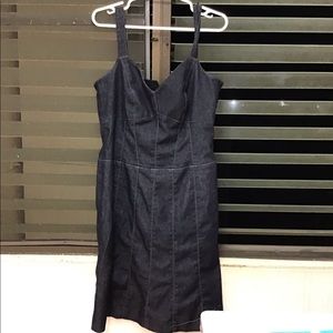 Dark blue jean dress